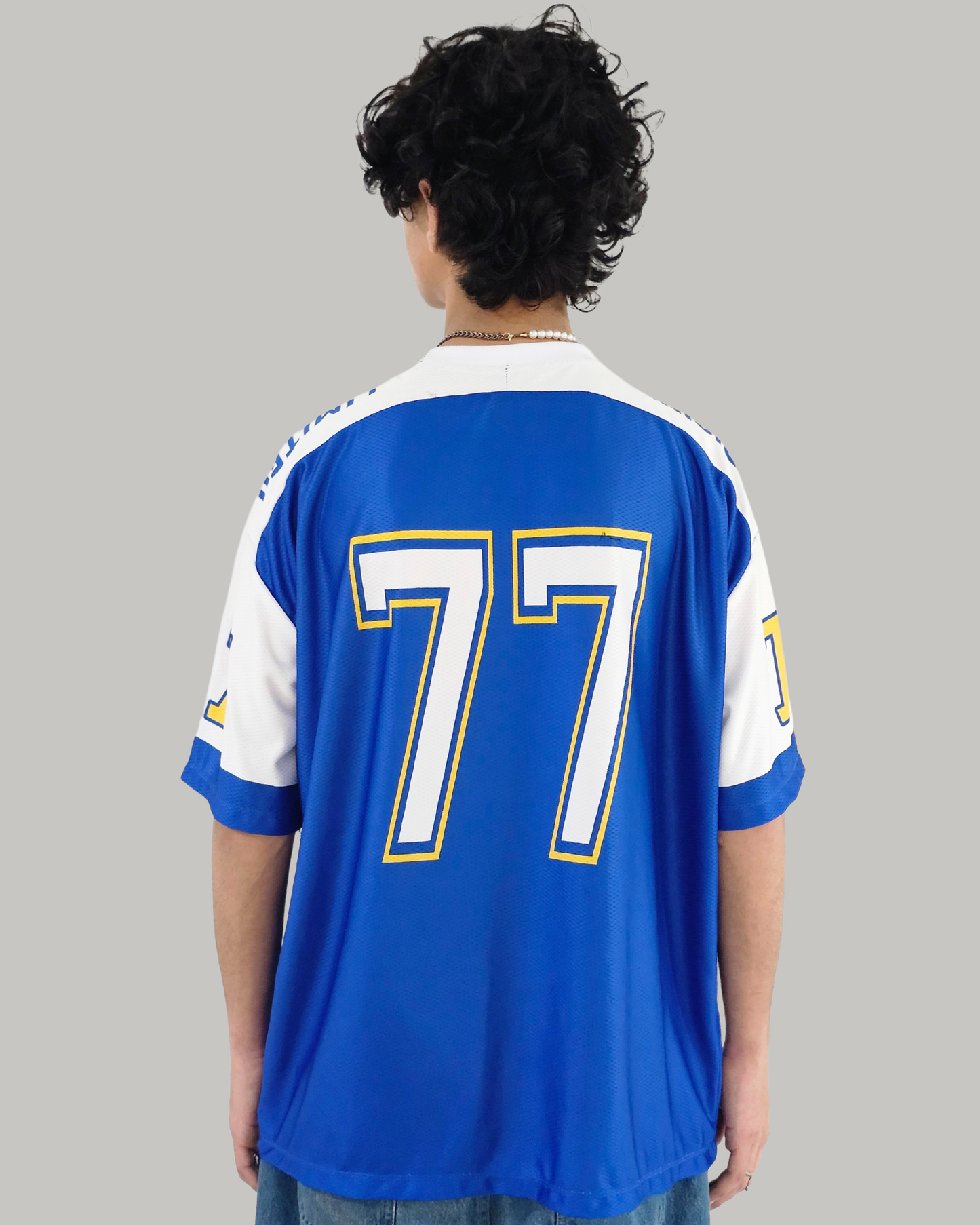 77 BLUE & WHITE UNISEX JERSEY