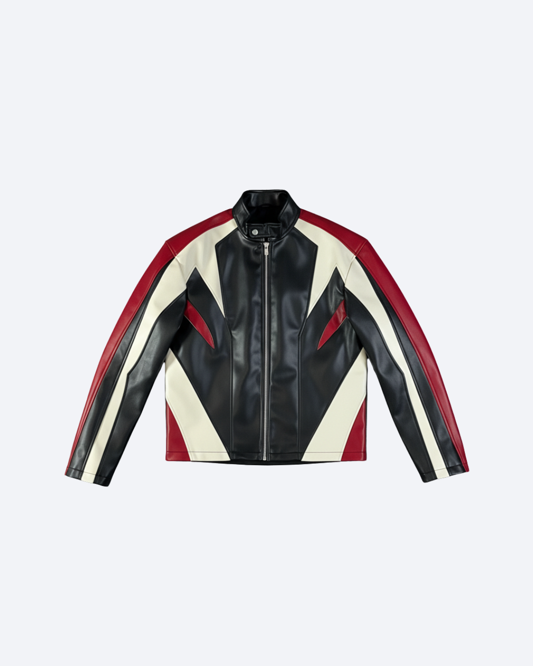 Velocity Panel Leather FAUX Jacket Cropped
