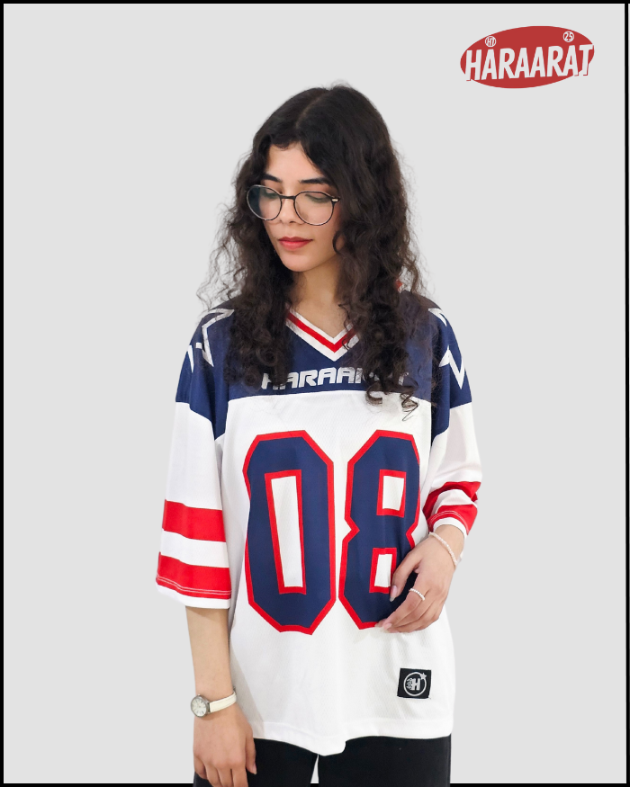 08 UNISEX BLUE & WHITE JERSEY