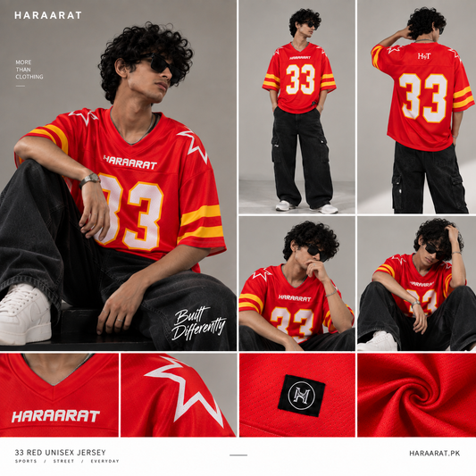 33 RED UNISEX JERSEY