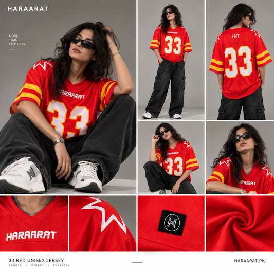 33 RED UNISEX JERSEY