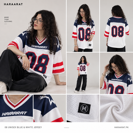 08 UNISEX BLUE & WHITE JERSEY