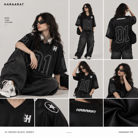 01 BLACK UNISEX JERSEY